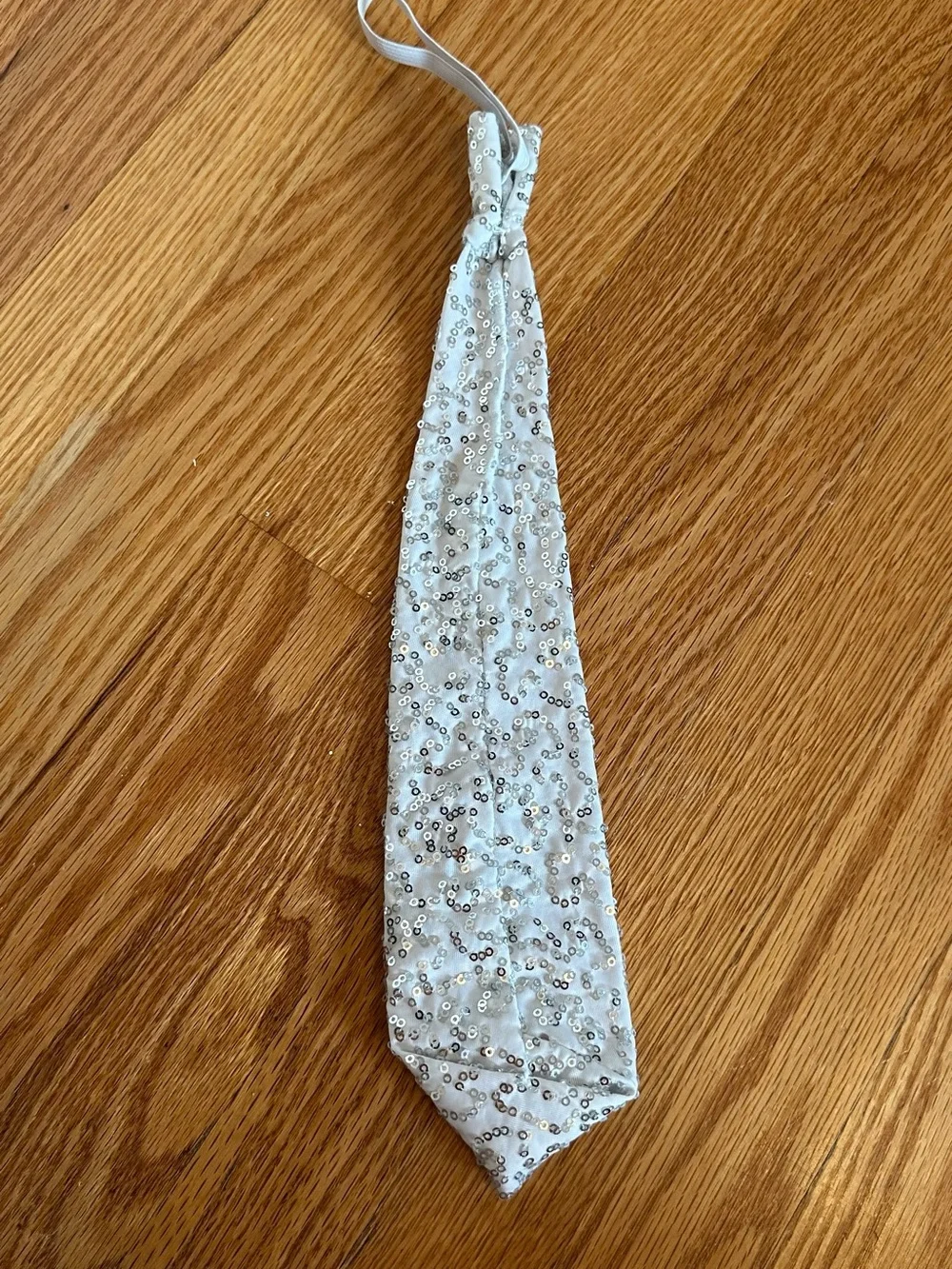 Silver Sequin Necktie